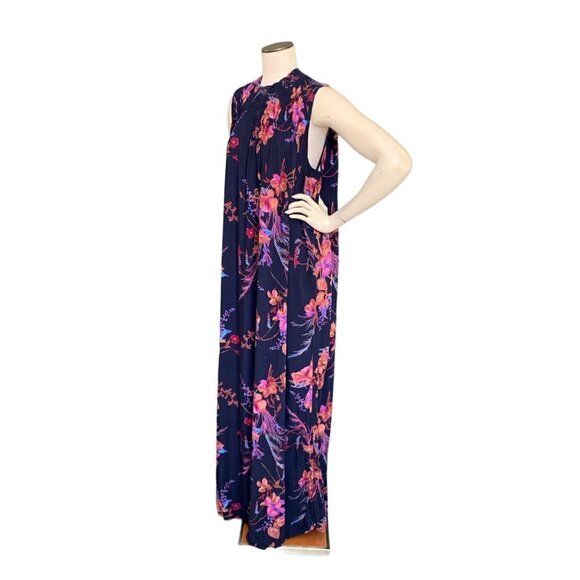 A New Day Smocked Sleeveless Floral Maxi Dress Sz XXL/2XL #106E - Picture 4 of 8